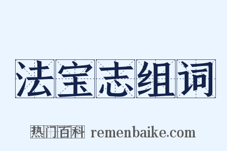 法宝志组词是什么意思的图片